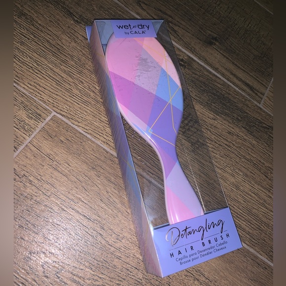 Wet Dry Detangler Brush - Pastel Geometric Print - Picture 2 of 2